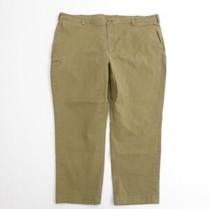 Duluth Trading Co Mens Flex Ballroom Relaxed Fit Green Utility Chino Pants 46x30